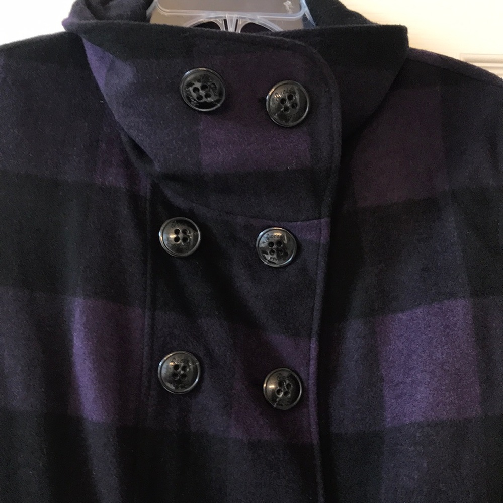 Guess Purple & Black Plaid Jacket - Picture 7 of 17